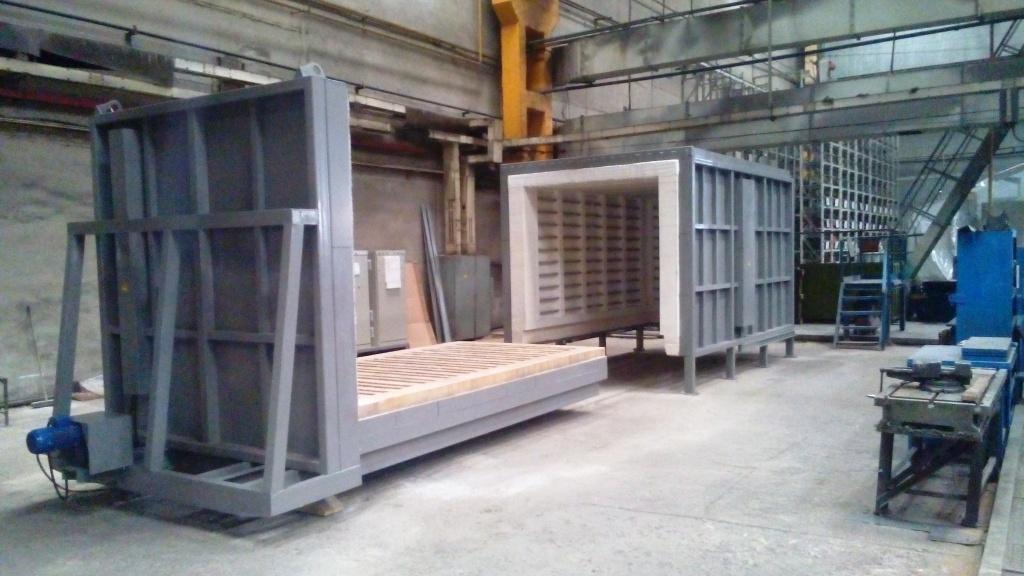 Печь с выкатным подом и порталом ПВП 20.40.20/8М